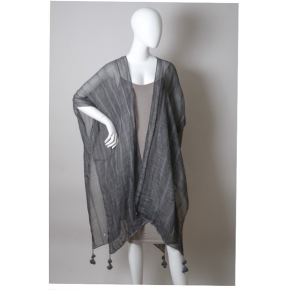 New Bohemian Striped Kimono Cardigan Wrap - Picture 7 of 9